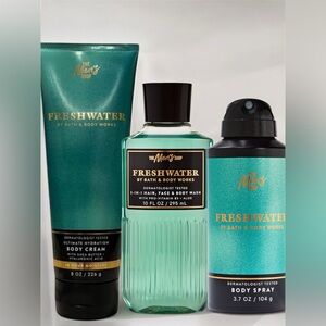 Bath & Body Works Fresh Water Body Care for Men’s Set of 3pc NWT